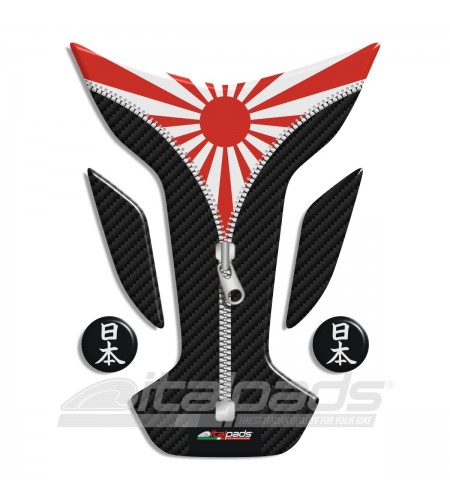 Tank Pad protector  JAPAN flag "Wings ZIP" + 2