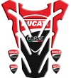 TANK PAD  "top wings" for Ducati Monster carbon/red + 4 stickers
