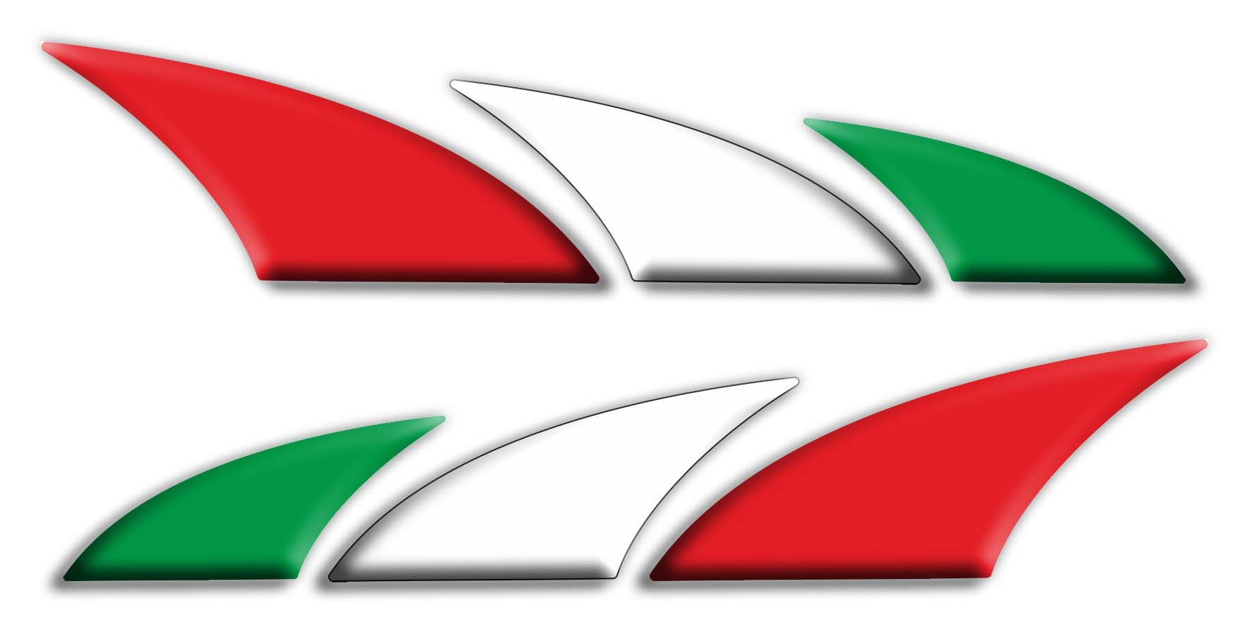 Italien Fahne Flagge Aufkleber Flag italy Bandiera Emblem italia Auto Sticker 2x