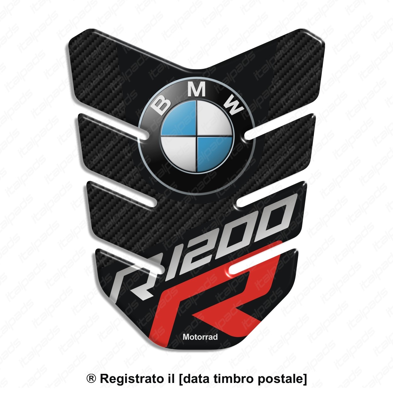 Black PARASERBATOIO TANK PAD BMW R 1200 R 2005 2014 GP-213 M 