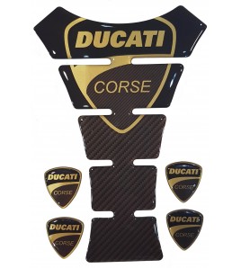 TANK PAD Ducati Corse "Texas" gold/carbon +4