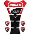 TANK PAD sticker Ducati Corse "Texas" red/carbon
